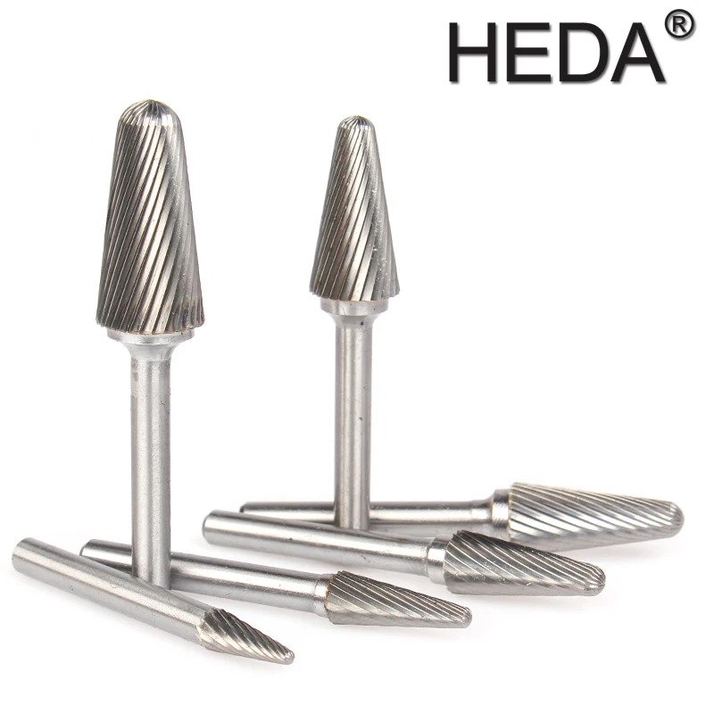 6-16mm Engraving Heads Hand Tools Sets L-Series Tungsten Carbide Burr Bit Rotary Files Wood Carving Cutter For Grinding Metal