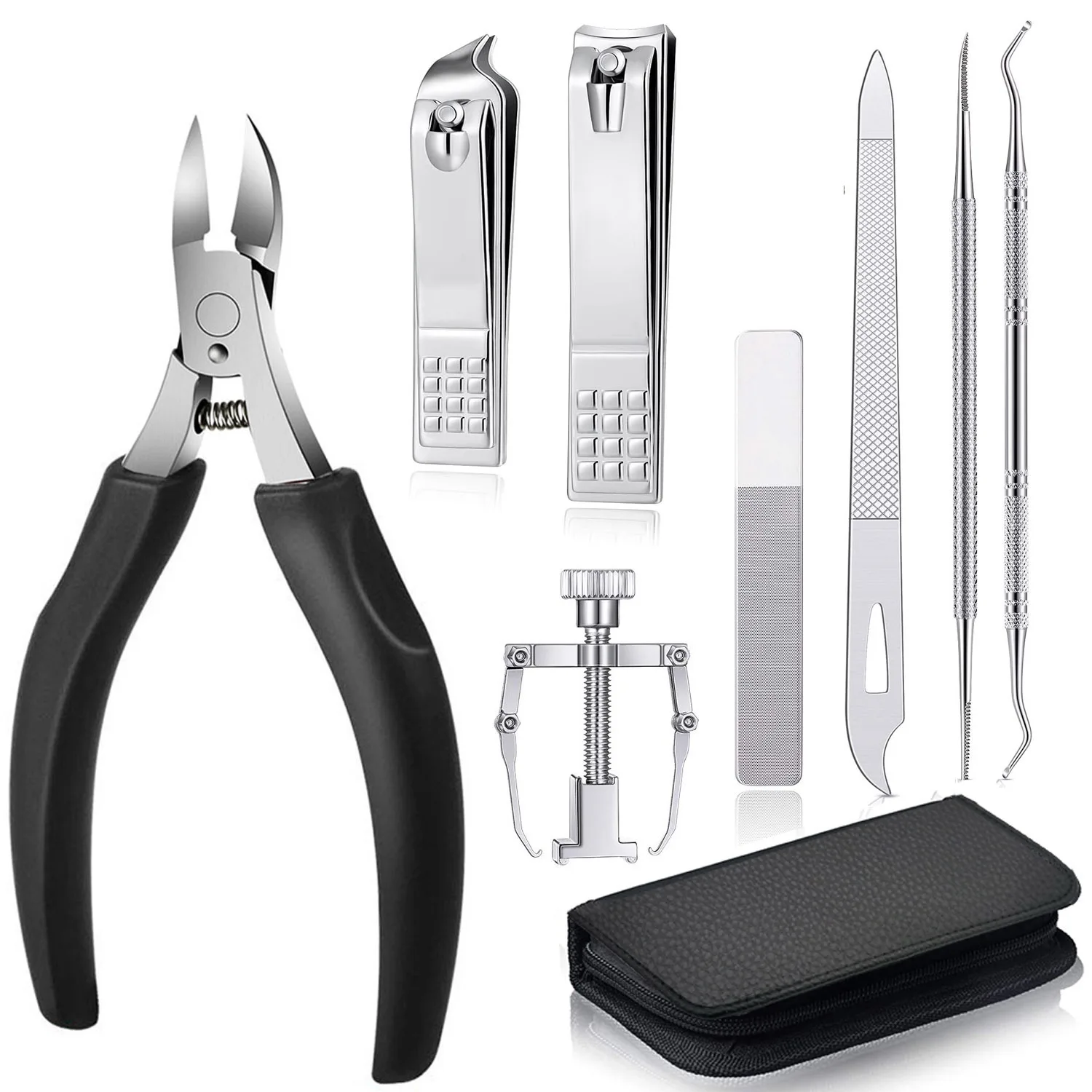 

Nail Clippers Kit For Thick Nails with Nail Clippers Toenail Lifter Cuticle Cutter For Ingrown Thick Hard Toe Nail Finger