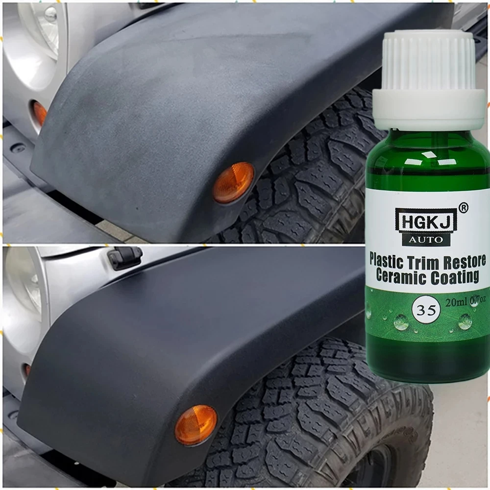 HGKJ 24 Plastic Exterior Recovery Restorer Trim Long-lasting Cleaner Agent Refresh Restoration Hydrophobic Coating Car Chemicals