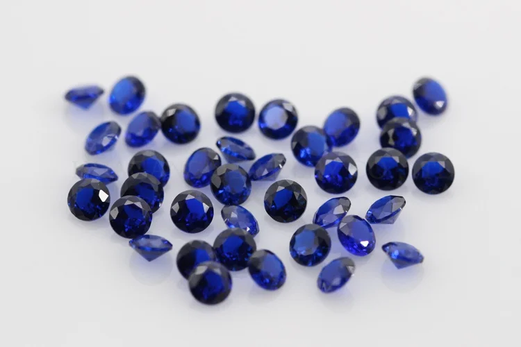 5A Synthetischer Spinell Grün-Blauer Stein Mehrfarbig 2,0~12mm Größe Runder Brillantschliff Für Schmuck – Detail 4