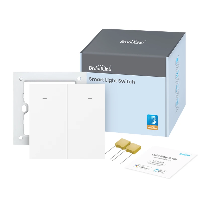 BroadLink LC1 nie neutralny przewód Wi-Fi inteligentny włącznik światła, współpracuje z Alexa, Google Home i IFTTT, S3 Hub wymagane