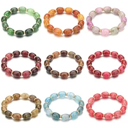 New High Quality Woman Bracelets 10 Color Glass Bead Crystal Bracelets & Bangles Charm Bracelets for Women Elasticity Jewelry
