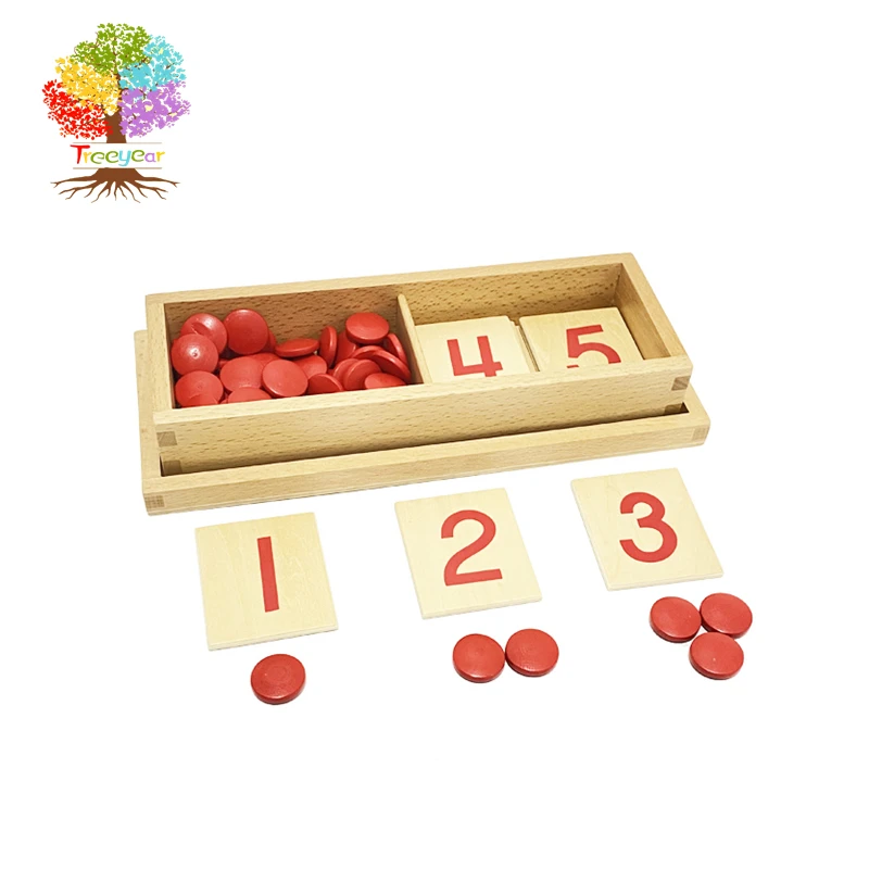 Treeyear Baby Toy Montessori Cards & Counters Math Number Early Childhood Education Preschool Training Kids Toys