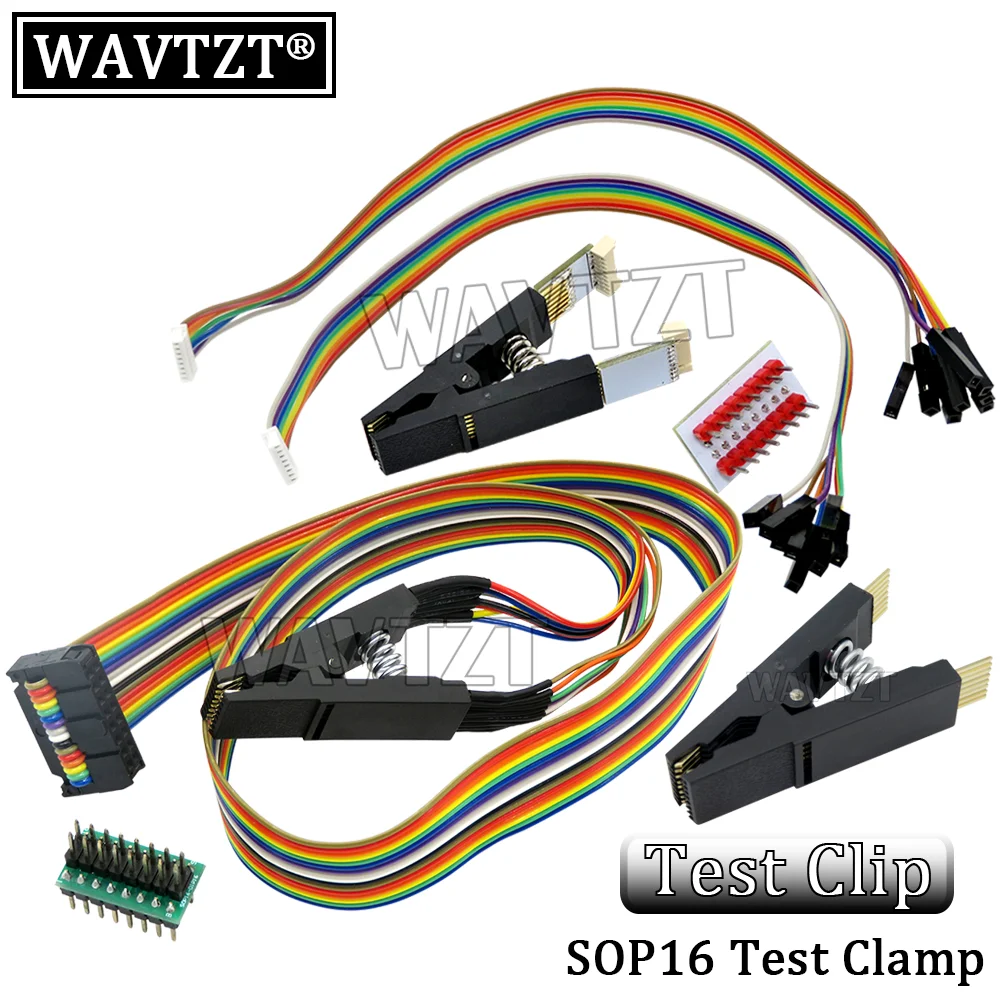 CH341A 24 25 Series EEPROM Flash BIOS USB Programmer Module + SOIC8 SOP8 Test Clip + 1.8V adapter + SOIC8 SOP16 adapter DIY KIT