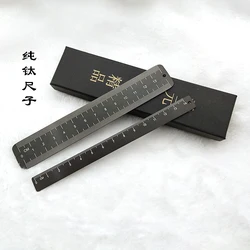 Titanium alloy ruler multifunctional metal ruler titanium bookmark light ruler