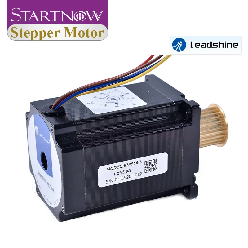 Startnow NEMA23 Stepping Motor 573S15-L With Synchronous Pulley 5.8A Axis Diameter 8mm 6 Wires Leadshine Stepper Motor