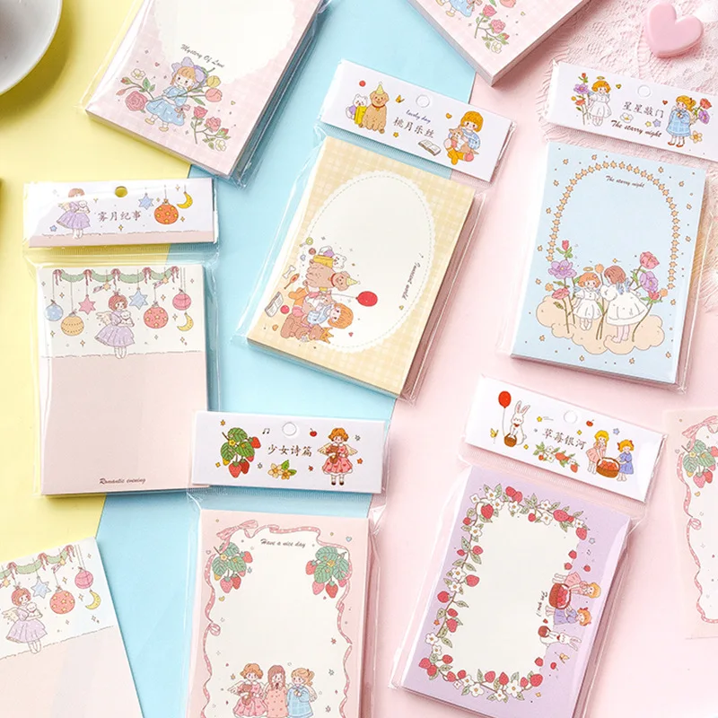 100pcs/lot Memo Pads Sticky Notes Sweet Nth Power Series Junk Journal Scrapbooking Stickers Office School stationery