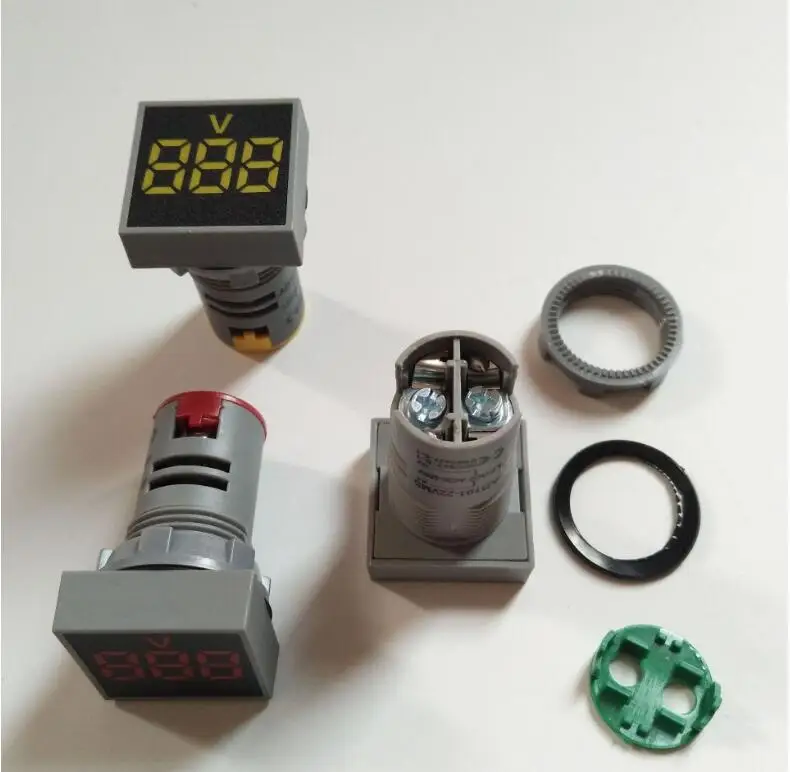 Digitale Voltmeter Digitale Display AD101-22VMS AC20-500V Lampje 22Mm