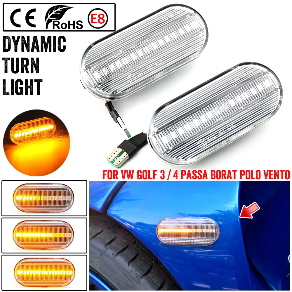 Dynamic LED Side Marker Signal Light Indicator Lamp For SEAT Leon 1P Ibiza Mk3 6L Mk4 6J Toledo Exeo Sedan Exeo Sedan Exeo ST