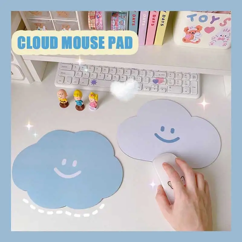 Cute Cloud Mouse Pad Small Girl Table Mat Creative Soft Cushion Pink Japanese Kawaii Computer Keyboard Mat Non-slip Mousepad