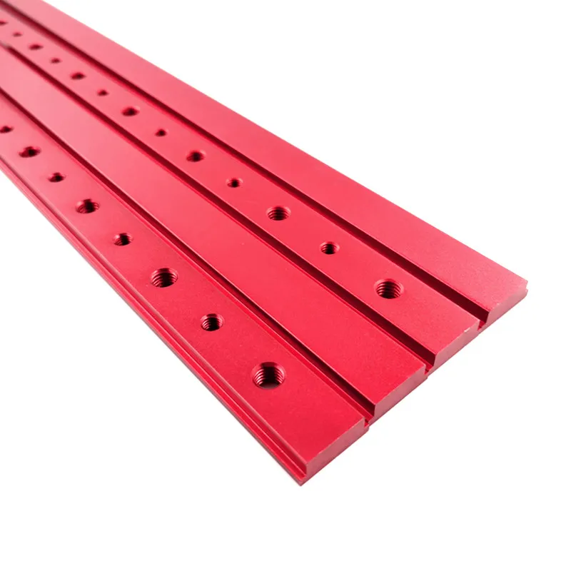 Aluminium M6/M8 T track Slot Slider Schiebe Bar Für 30/45 Typ T-Track Jigs Schraube Slot Verschluss holzbearbeitung Werkzeug Rot – Detail 5