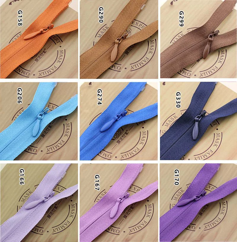 10pcs/bag 65CM 70CM 80CM 100CM 150CM 200CMLong Invisible Zippers DIY Nylon Coil Zipper For Sewing Clothes Accessory