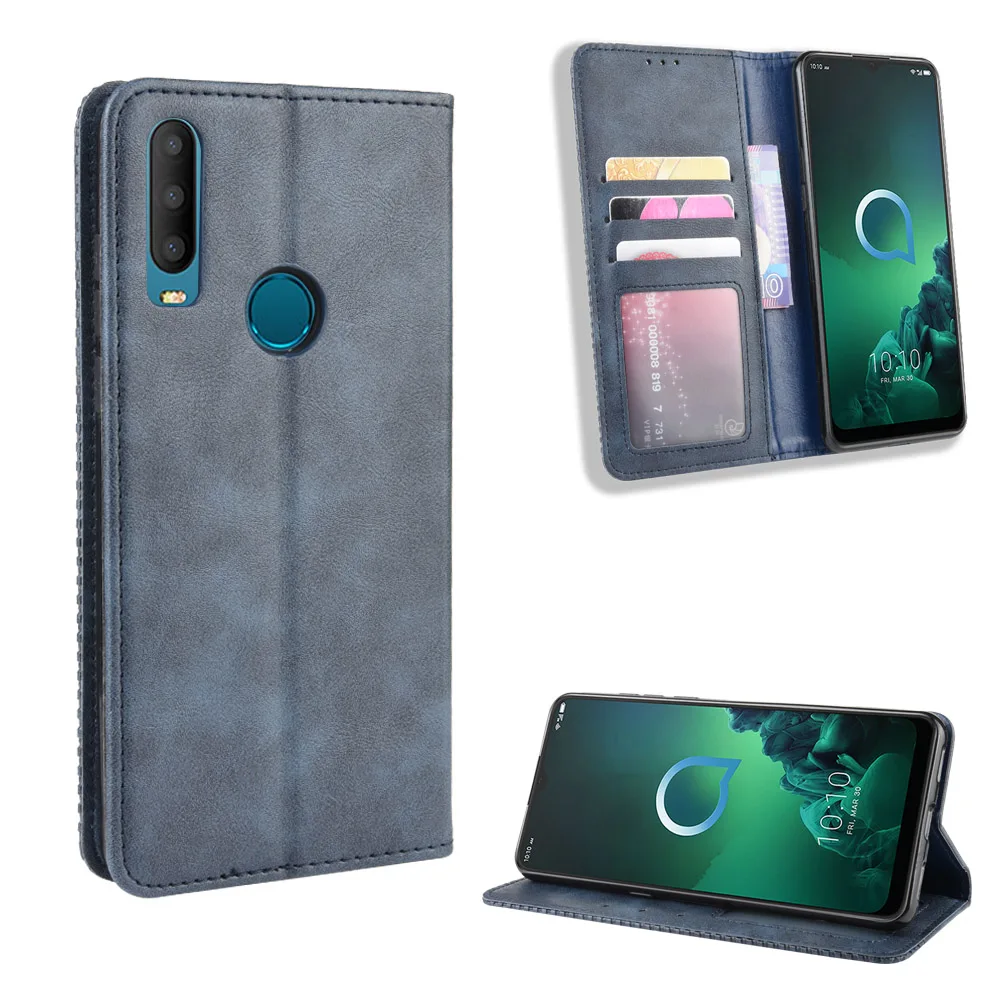 Alcatel 3X 2019 5048U 5048Y Case Wallet Flip Style Leather Vintage Phone Back Cover For alcatel 3x (2019) with Photo frame