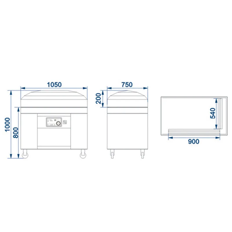 Desktop Vacuum Packaging Machine DZ-900 Cooked Food Vacuum Sealer Small Sealing Machine Equipment Multi-function Commercial 380v