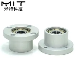 factory outlet 1pcs Bearings with Housings, Double-Shielded Flange Bearing Seat Assembly with Buckle Ring, Dia 3/4/5/6/8/10/12