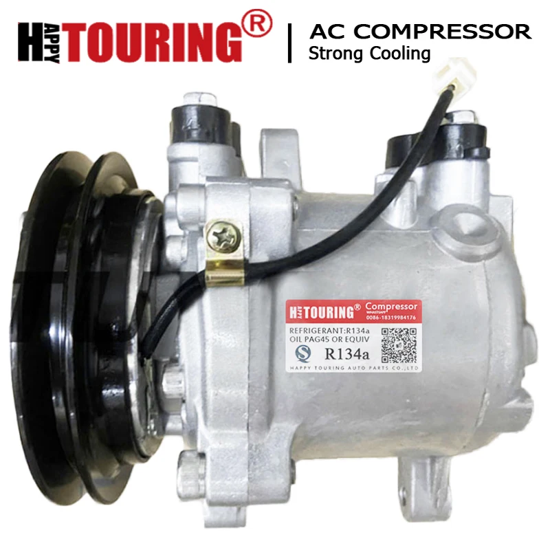 

SV06E AC Compressor For ALL Kubota KX080-3- KX121 Excavator 447260-5350 447260-5351 447260-5361 T2055-72210 T2055-72253