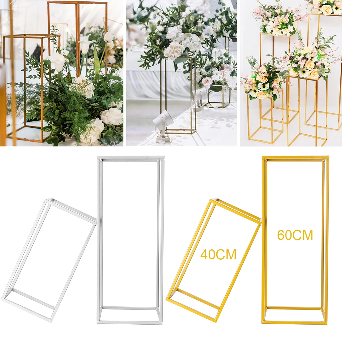 Decoration Prop Rustproof Iron Art Flower Rack Wedding Vases Column Stand Event Floor Party Holder Detachable Centerpiece