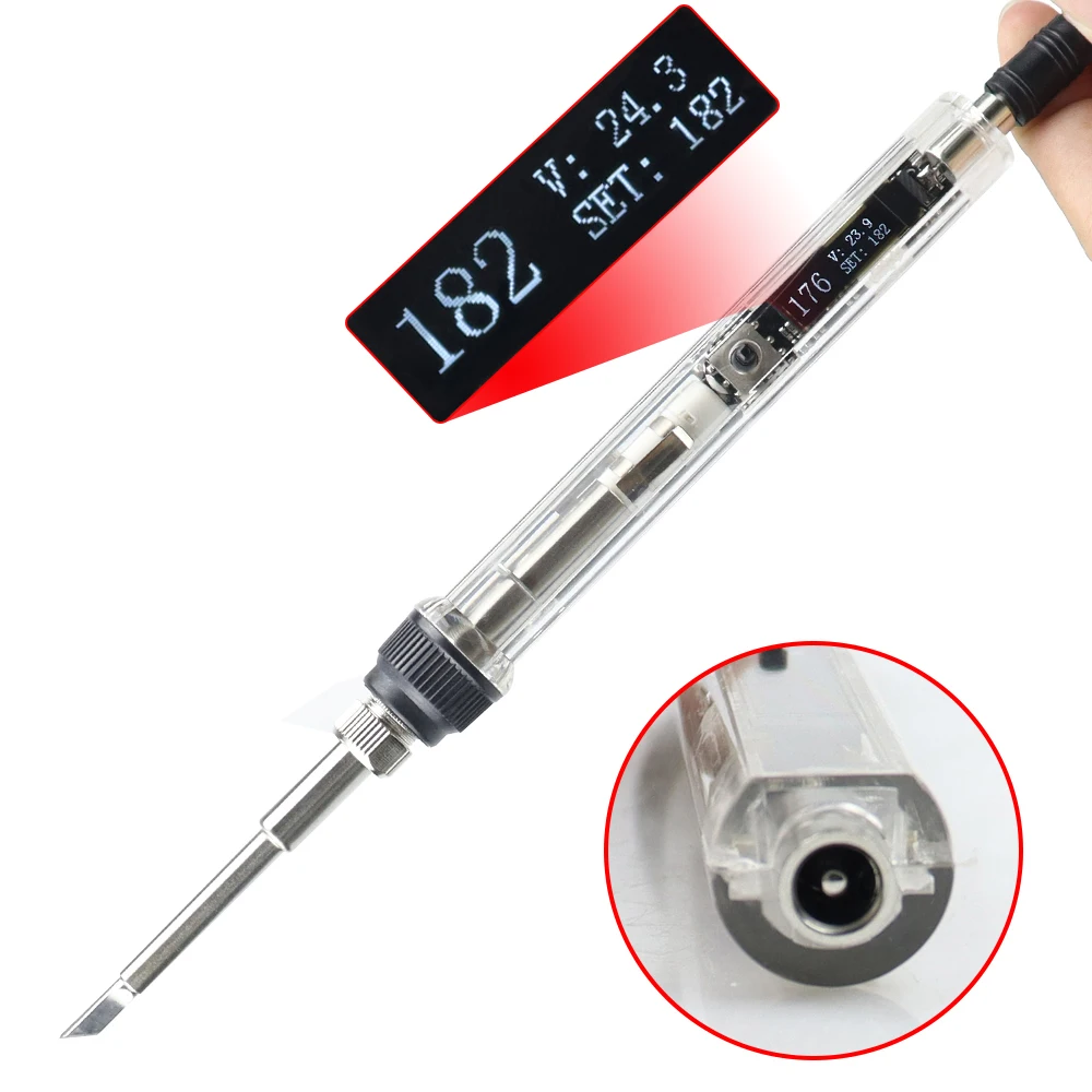 T12 Mini lutownica DC 12-24V 72W cyfrowy OLED regulacja temperatury spawanie elektryczne końcówka lutownicza stacja narzędzie nie SH72