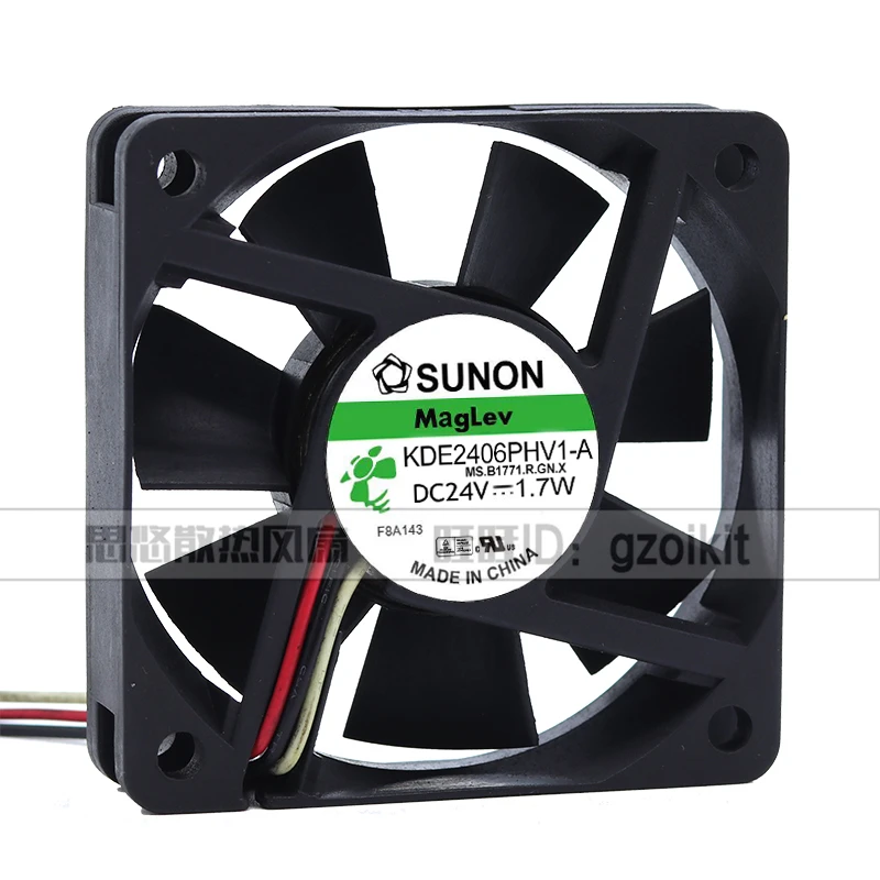 New original KDE2406PHV1-A 6CM 1.7W 24V 6015 projection monitoring silent cooling fan