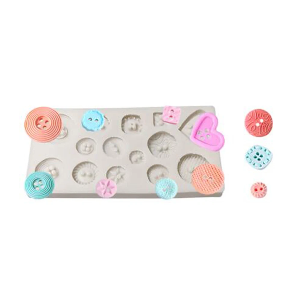 

1PCS Cute button Shape Silicone Mold Jelly Soap Chocolate mould DIY baking Cake Decorating tools kitchen accessories Bakeware