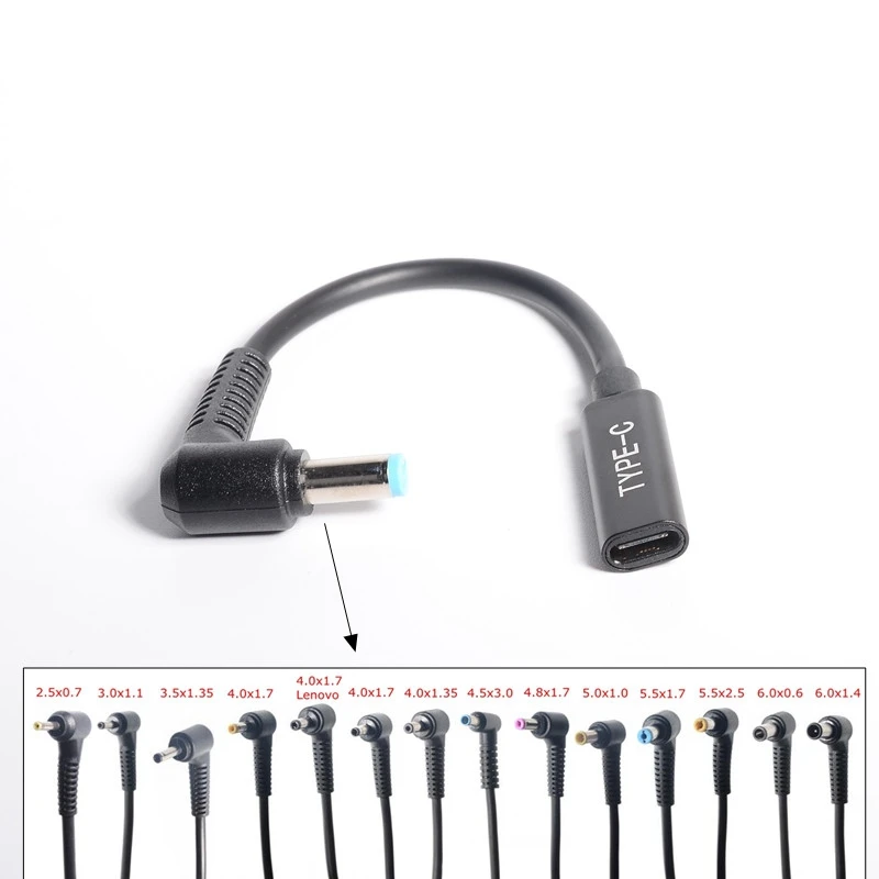 

Universal USB Type C Female to Laptop Power Adapter Connector Converter for Lenovo Asus Dell HP Notebook DC Charging Cable Cord