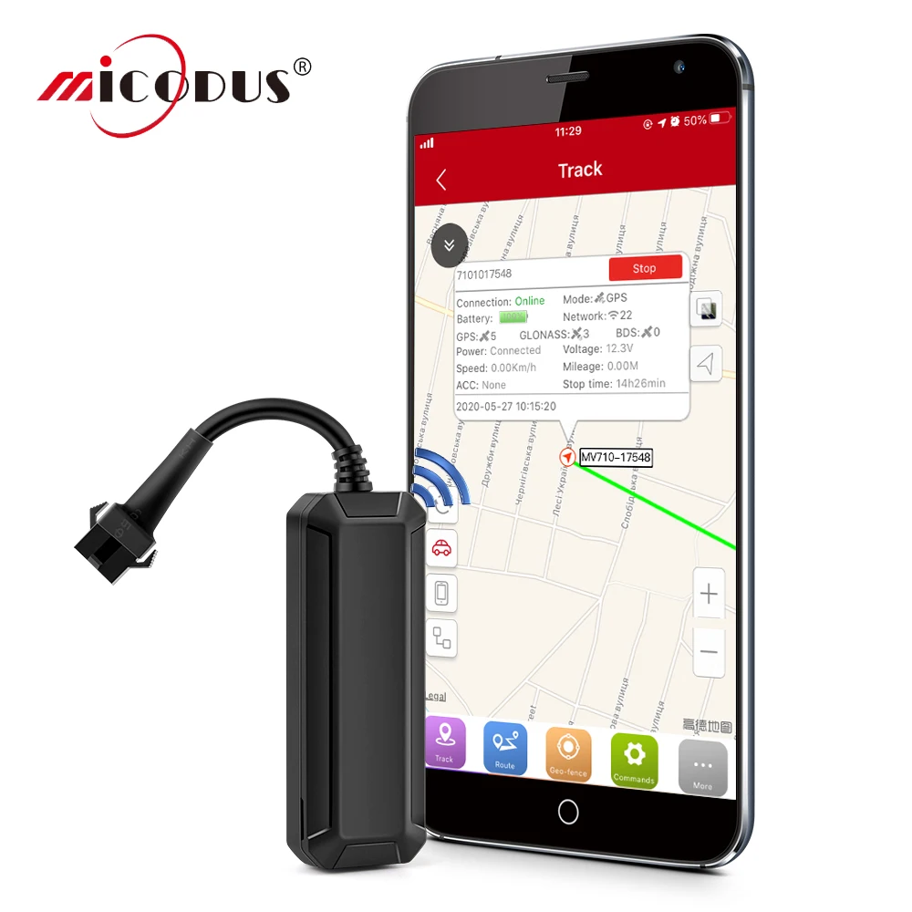 Mini Auto Gps Tracker Voertuig Gps Locator Micodus Gratis App MV710 Snijd Brandstof Acc Alarm Real Time Tracking Geo hek Tow Alarm