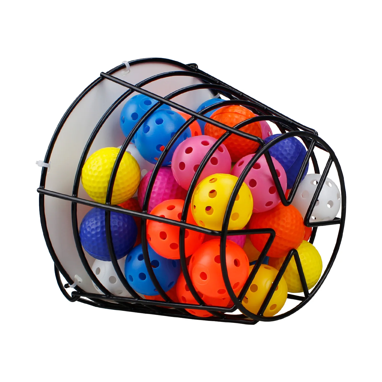 Crestgolf Golf Plastic Ball Hollow Sports Golf Foam Practice Golf Balls with Metal Range Bucket