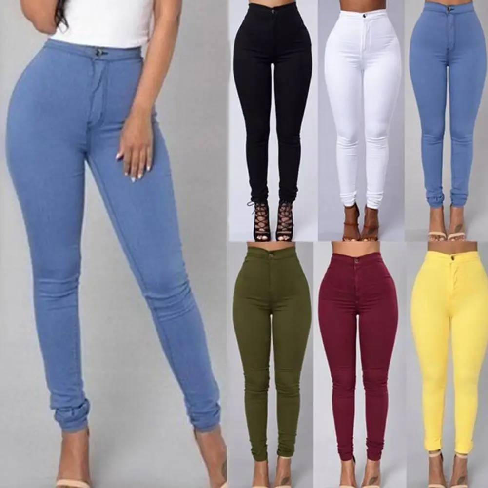 Jeans vintage de cintura alta para mulheres, calça lápis azul feminina, streetwear coreano, calça jeans casual, presente de Natal