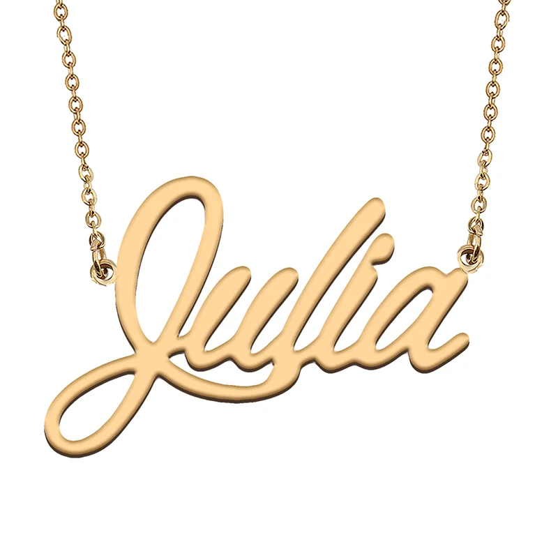 

Julia Custom Name Necklace Customized Pendant Choker Personalized Jewelry Gift for Women Girls Friend Christmas Present