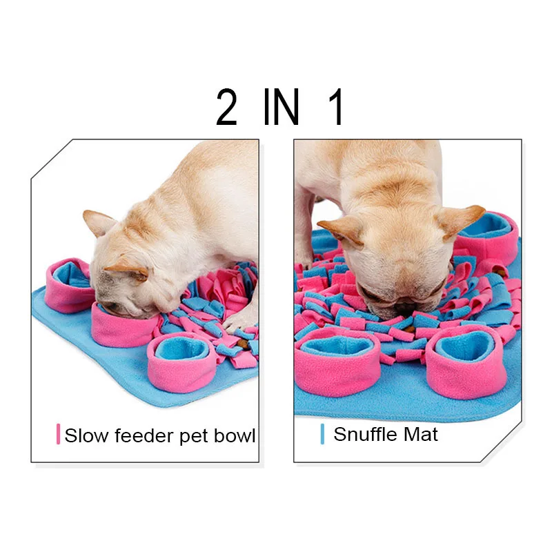 Pet Cat Dog Snuffle Mat Interactive Dog Puzzle Toys Game Feeder Slow Feeding Pet Sniffing Mat Training Foraging Dog Play Mat