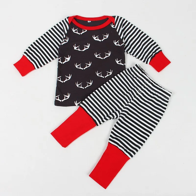 Kid Clothes New Autumn Baby Boys Girls Clothes 3PCS Long Sleeve + Pant + Hat Suit Christmas Trends Children Clothes