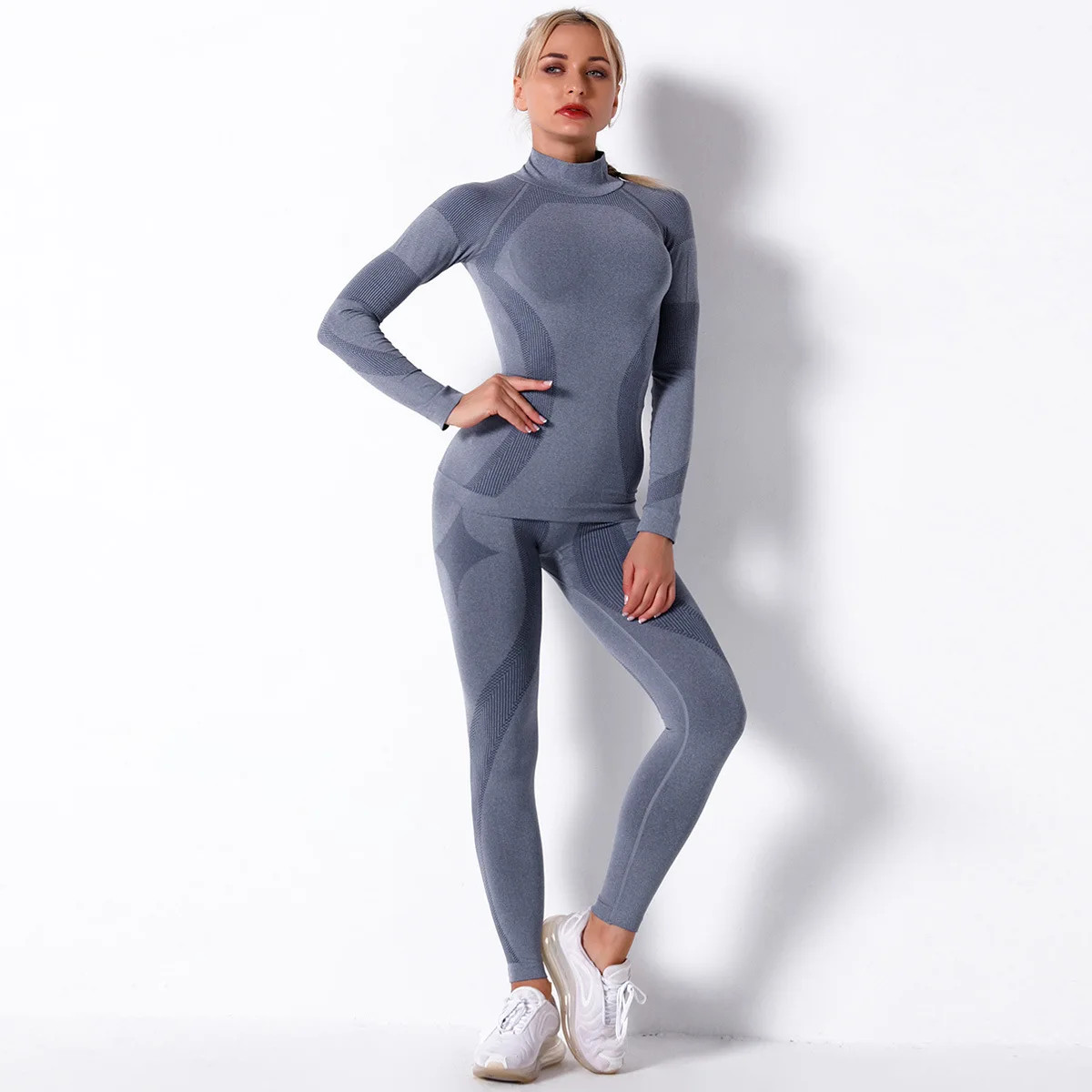 Women Girl Skiing Underwear Set Fitness Workout Thermal Gym Ski Snowboarding Sport Running Yoga Exercise Suit Long Johns 9185