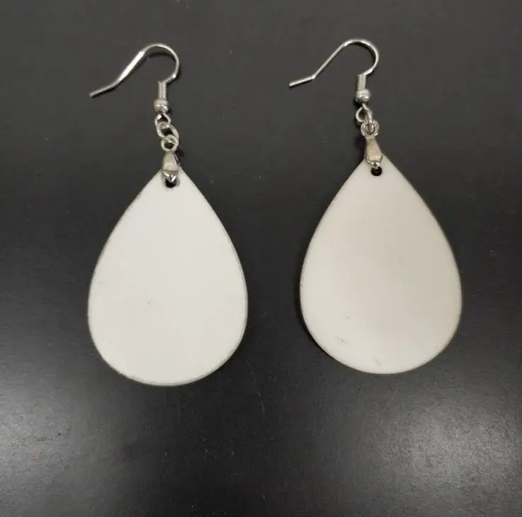 Sublimation Earrings Blank White Pendants Drop DIY Dangler Leaf Manual Handwork For Gift Free Shipping SN603