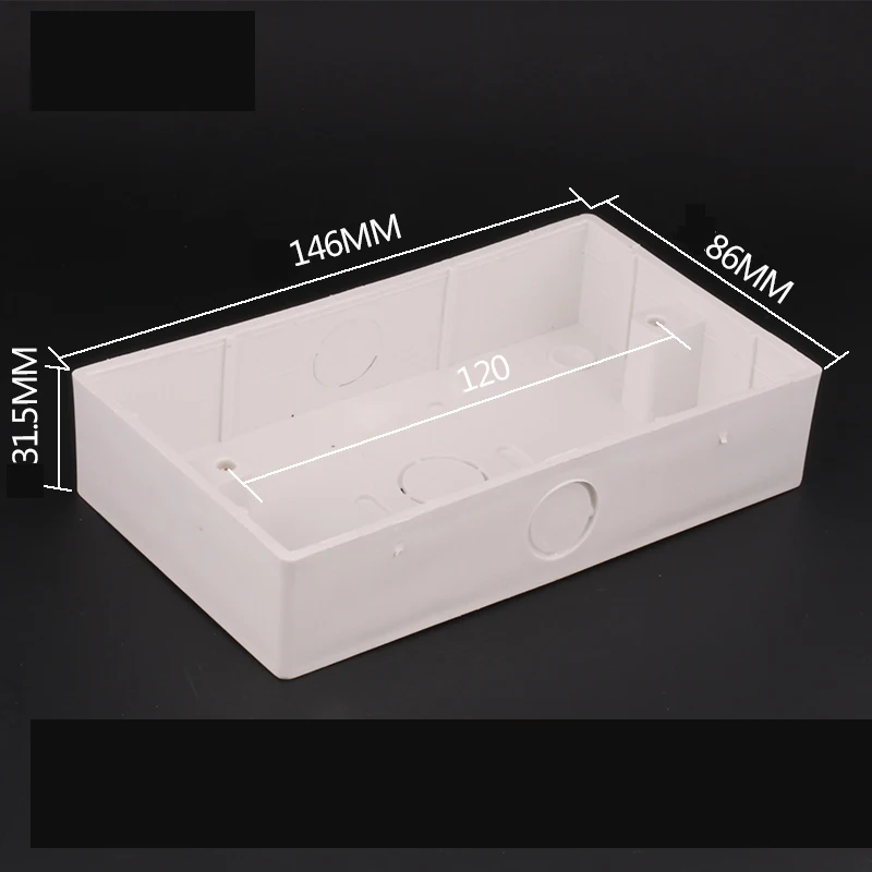 86 Type Household Concealed 146 Type Wall Power Switch Socket Bottom Box White Flame Retardant Junction Box