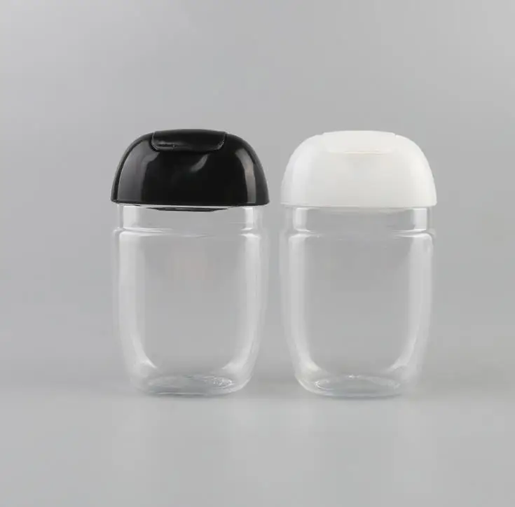 30ml Transparent PET plastic half round flip cap bottle lotion bottle SN2926