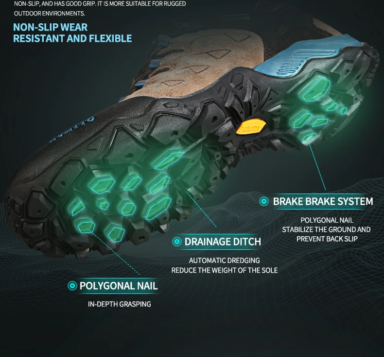 Humtto Rutschfeste Outdoor-Wanderschuhe für Herren, atmungsaktive Kletterschuhe für Damen, Sport-Sneaker, Trekking- und Jagdstiefel, Tourismus- und taktische Schuhe – Detail 12