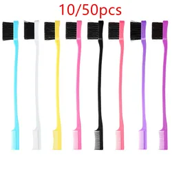 10/20/50pcs Double-sided Edge Control Hair Comb Hair Styling Wholesale Baby Hair Brushes Eyebrow Combing Makeup Tool