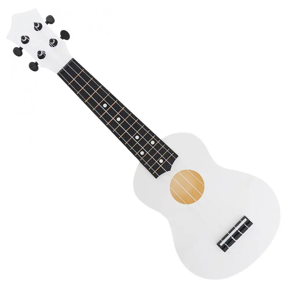 21 Inch Soprano Ukulele 15 Fret ABS Material 4 Strings Hawaii Guitar with Pick for Kids and Beginner