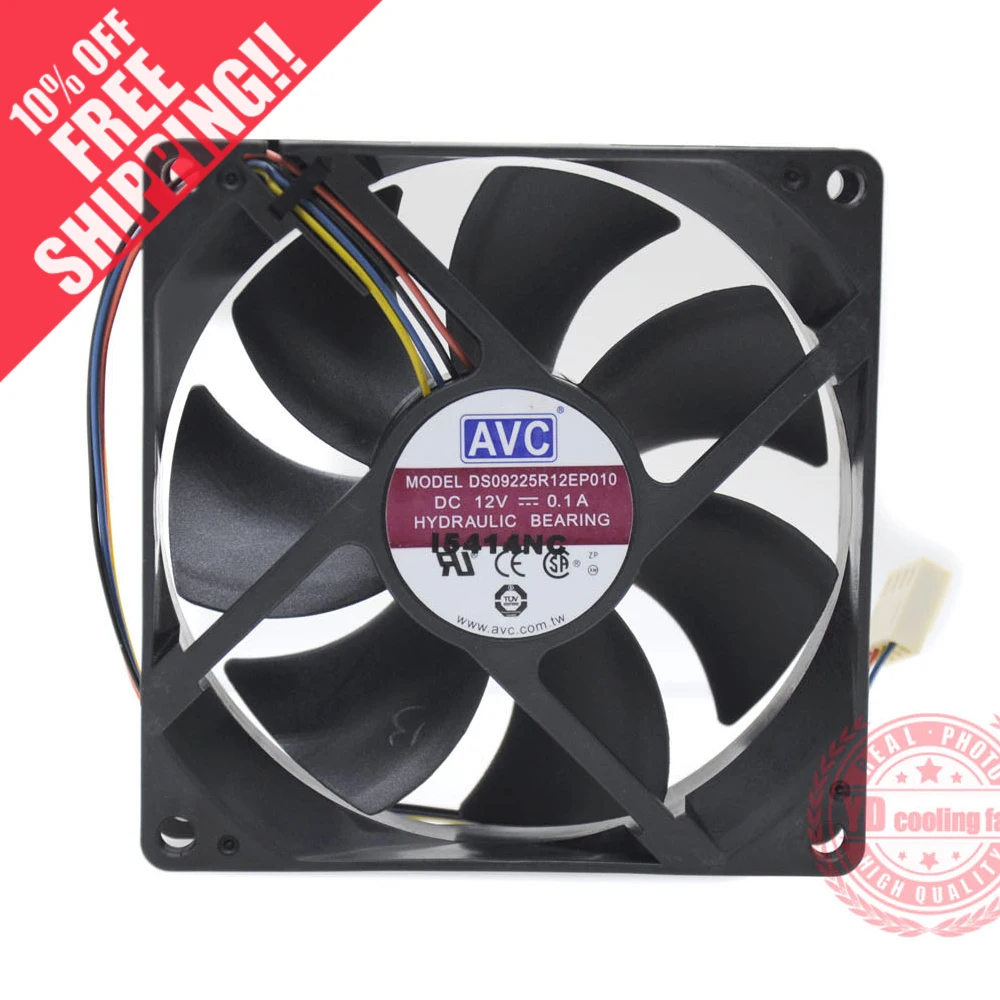 

NEW AVC 9CM 9025 4PIN silence DS09225R12EP010 cooling fan