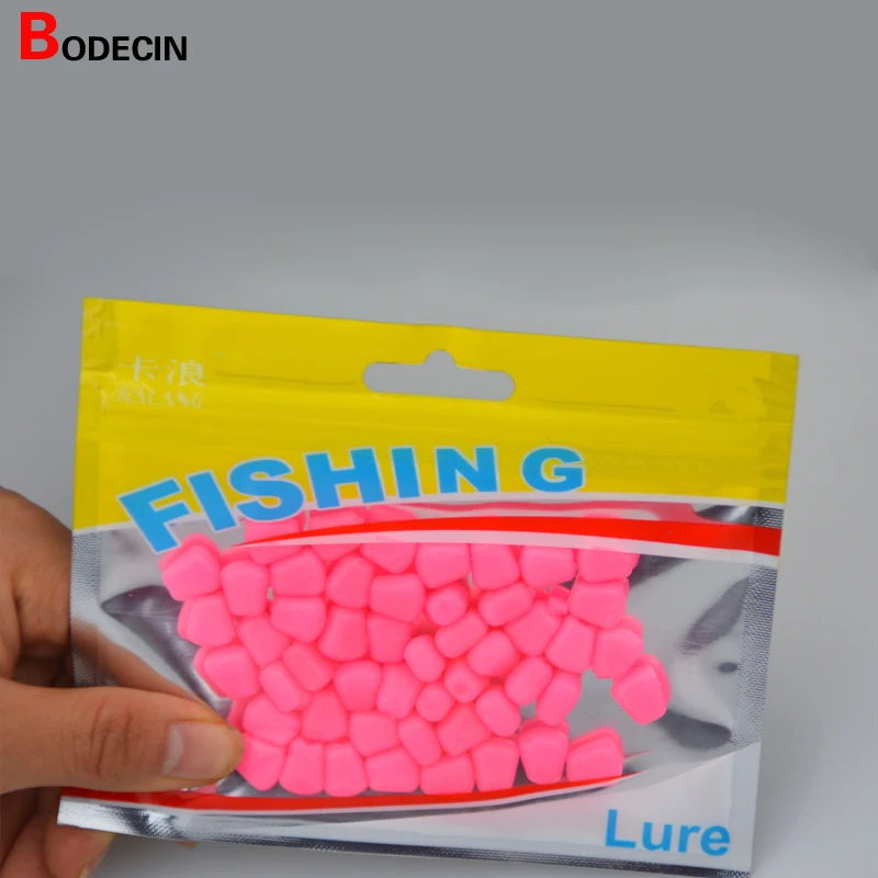 50pcs Corn Smell Carp Fishing Lure Silicone Soft Plastic Bait Tackle Floating Lures China Accessories Fish Artificial Set Pond