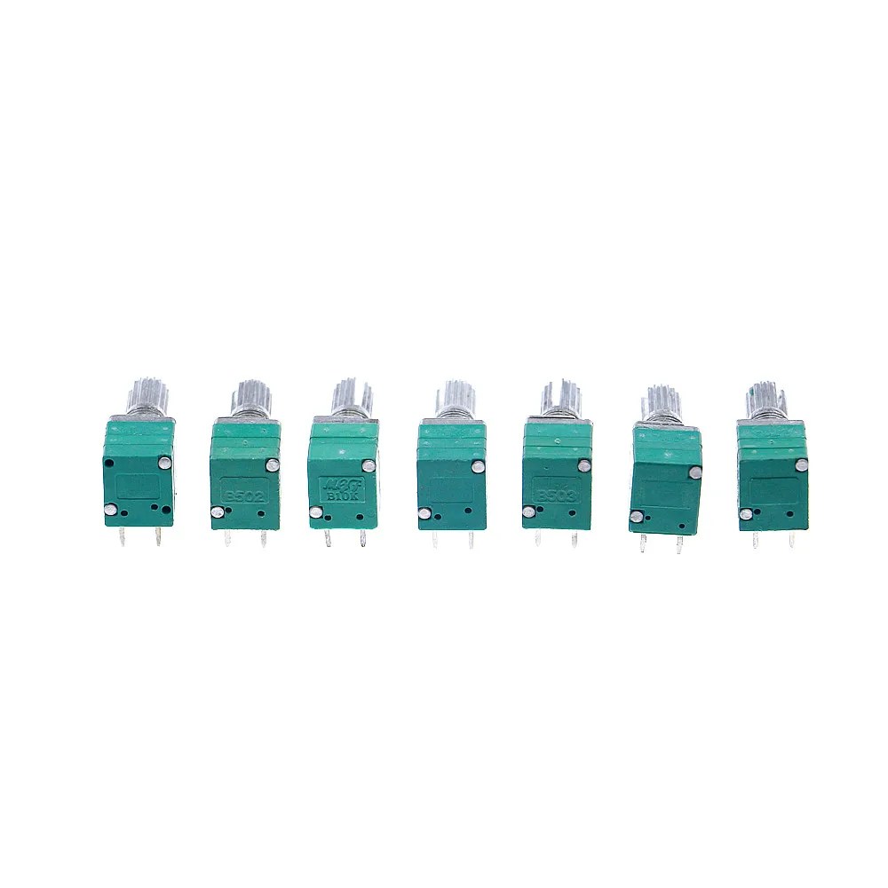 Potenciómetro de enlace único de 35 Uds con interruptor potenciómetro de sellado de audio juego surtido 1K 5K 10K 50K 100K 500K con perilla