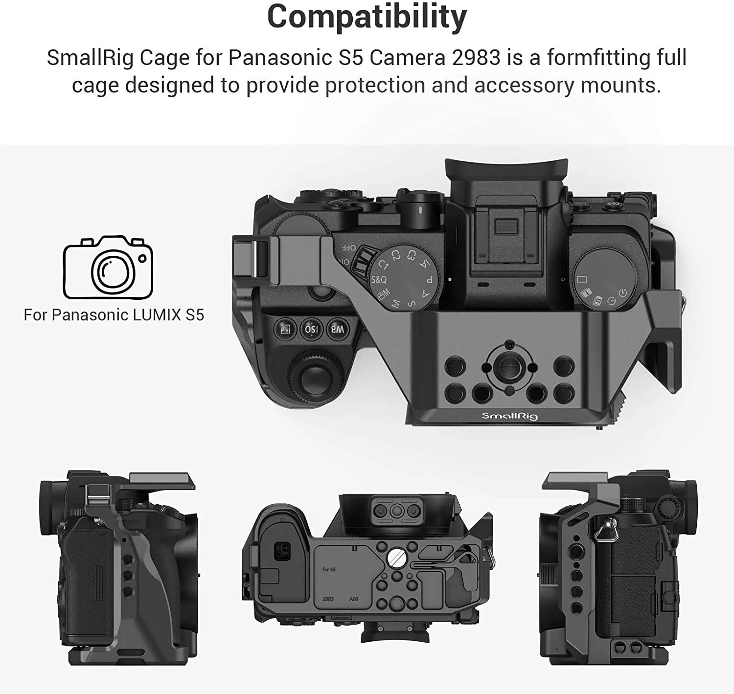 【新品未使用】SmallRig LUMIX S5 / S5D用 カメラケージ Amazon | SmallRig LUMIX S5カメラ用ケージ | カメラ用アクセサリ