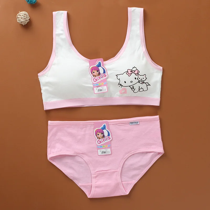 Young Girls Underwear Set Teenage Clothes Sets Teenager Sport Underwear Training Bra For Girls Teen Bra And Panties Sets 8-15Y