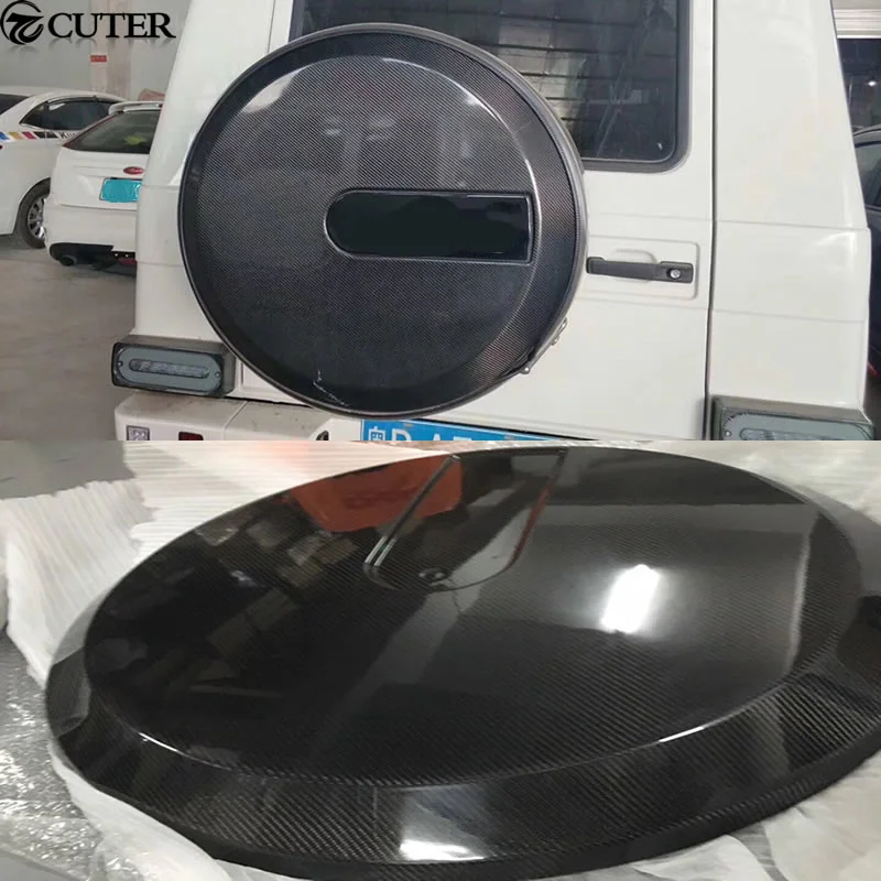 W463 g Class G500 G65 Carbon Fiber Car Spare Tire Cover for Mercedes Benz W463 G55 G65 G63 Car Body Kit 08-14