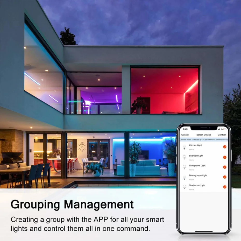 Ampoule intelligente Tuya Smart Life, budgétaire WiFi sans fil, tasse lumineuse LED colorée, RVB, WW, CW, Alexa, Google Home, GU10, 8W