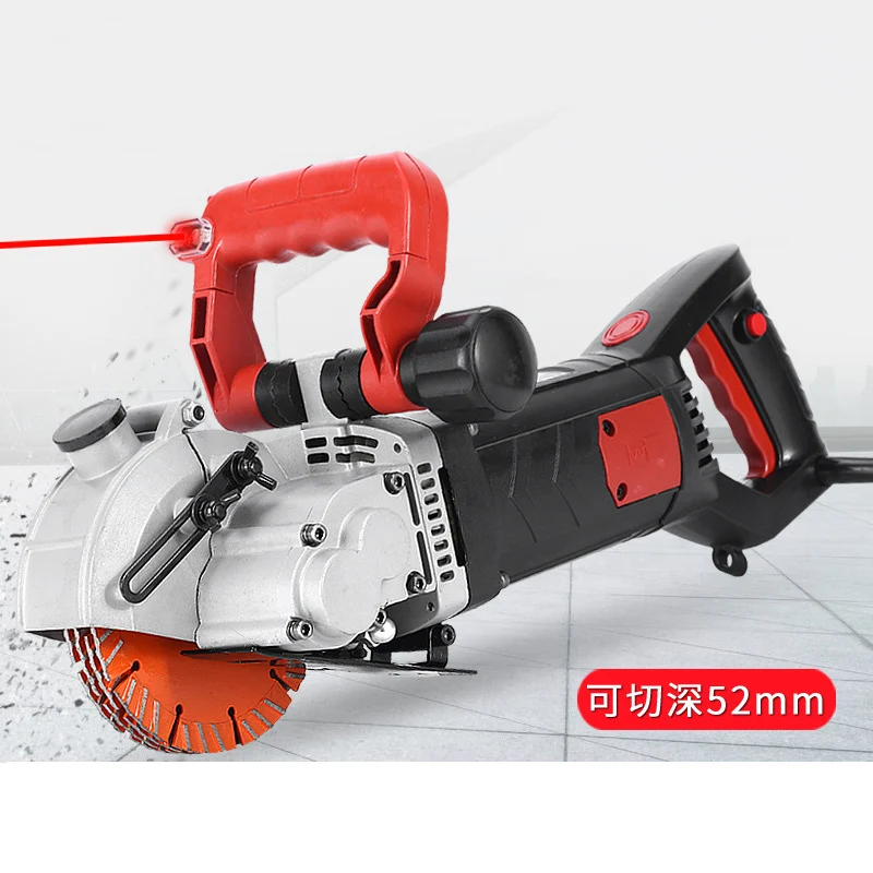 

133 slotting machine one-time forming dust-free water and electricity installation slotting concrete wall cutting machine