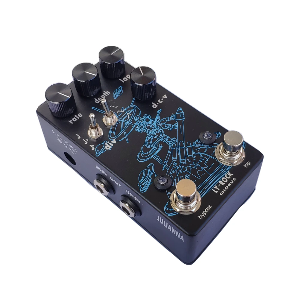 LYR PEDALS ly rock ,Guitar Stereo Chorus pedals, classic Chorus effector pedal,Black,True bypass