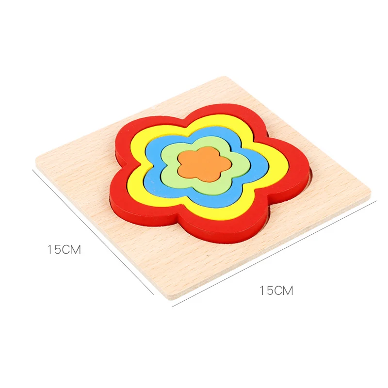 고품질 다채로운 3D 나무 기하학적 모양 인식 퍼즐 보드 수학 게임 몬테소리 학습 교육 어린이 장난감