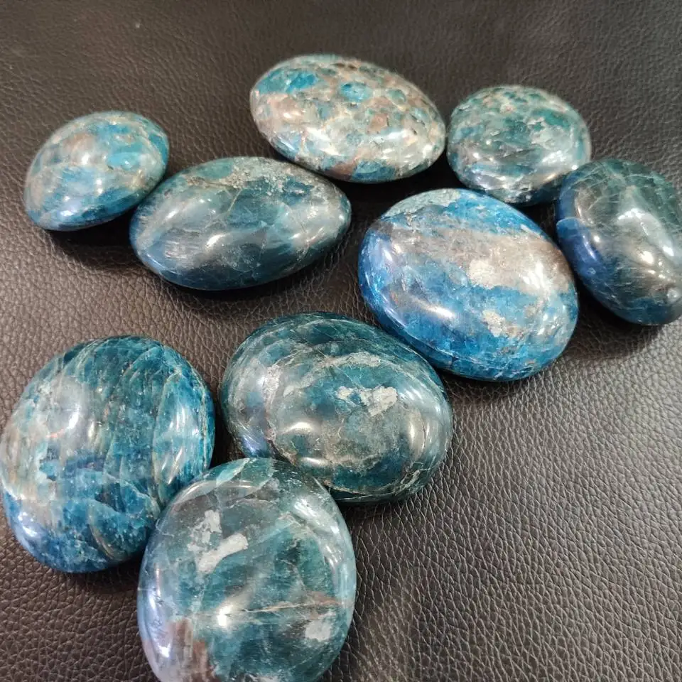 1kg Natural Blue Apatite Palm Stone Raw Gemstone Crystal Meditation Healing Energy Mineral