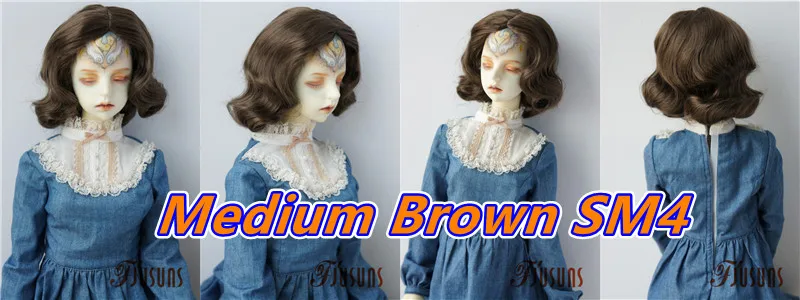 JD338 4-5' 5-6' 6-7' 7-8' 8-9' 9-10' Retro Monroe Wave Synthetic Mohair Doll Wigs 1/8 1/6 1/4 1/3 MSD SD DOD Blythes BJD Hair